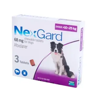 НЕКСГАРД (NexGard) 3 таблетки для собак 10-25 кг від бліх і кліщів (3 таб) &mdash;