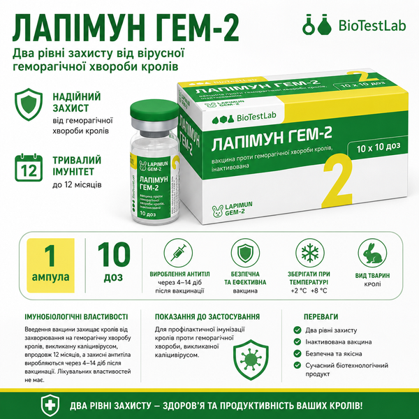 Вакцина Лапімун ГЕМ-2 (1 фл. - 10 доз)_2