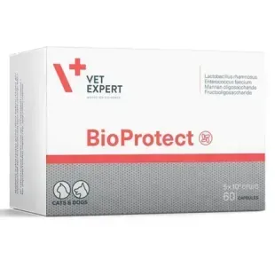 Вет Експерт БіоПротект (Vet Expert BioProtect) Харчова добавка на основі пробіотиків і пребіотиків для котів і собак, 60 капс &mdash;