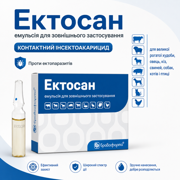 Ектосан 2 мл х 1 амп