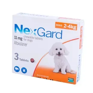 НЕКСГАРД (NexGard) 3 таблетки для собак 2-4 кг від бліх і кліщів (3 таб) &mdash;