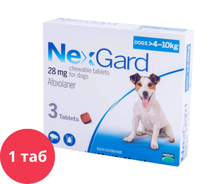 НЕКСГАРД (NexGard) 1 таблетка для собак 4-10 кг від бліх і кліщів (1 таб) &mdash;