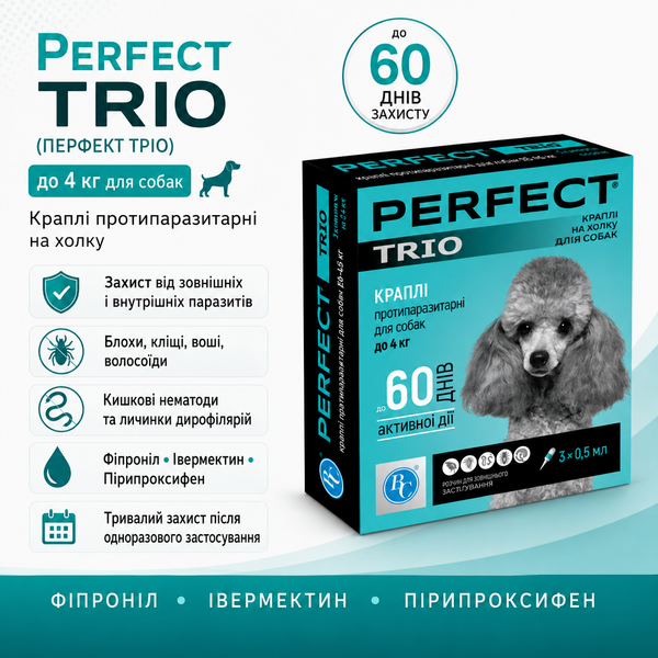 PerFect TRIO (Перфект Тріо) до 4 кг для собак