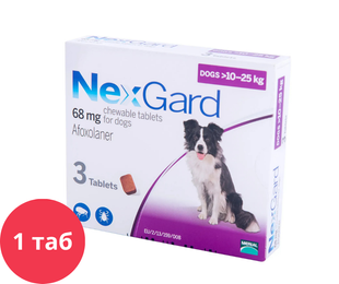 НЕКСГАРД (NexGard) 1 таблетка для собак 10-25 кг від бліх і кліщів (1 таб) &mdash;