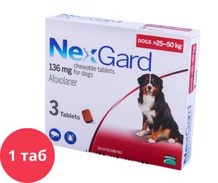 НЕКСГАРД (NexGard) 1 таблетка для собак 25-50 кг від бліх і кліщів (1 таб) &mdash;