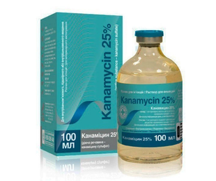 Канаміцин 25% Kanamycin ін'єкційний аминогликозидний антибіотик, 100 мл &mdash;