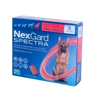 НексГард СПЕКТРА (NexGard Spectra) 3 таблетки від бліх, кліщів і гельмінтів для собак 30-60 кг (3 таб) &mdash;