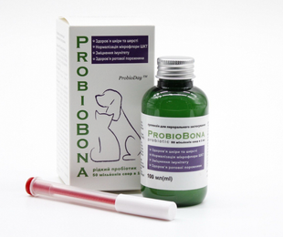 ПробіоБона (ProbioBona) 100 мл суспензія, рідкий пероральний пробіотик, флакон + шприц-дозатор &mdash;